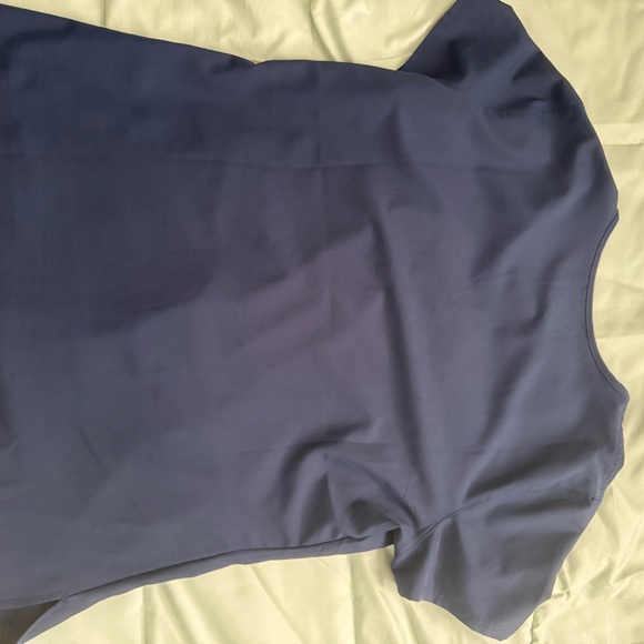 Blue V-Neck Scrub Top - Picture 2 of 3